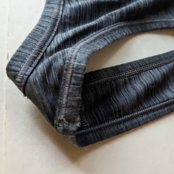 Athleta gray mesh stripe racer back track top size XS good used condition - Picture 7 of 8